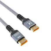 WOZINSKY DisplayPort kabel s VESA certifikatom 80 Gb/s 16K HDR HDCP DSC 2 m - crni