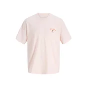 JACK & JONES Majica JORPOST azur / žuta / roza / bijela