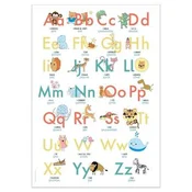 ABC Poster 70,7x100 cm. Alphabet spielerisch mit Tieren lernen | Das ABC-Lernposter mit Groß- und Kleinbuchstaben |