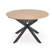 Miza Houston 1963 Svetel les, Črna, 75cm, PodaljšanjePodaljšanje, Naravni furnir, MDF plošča, Kovina
