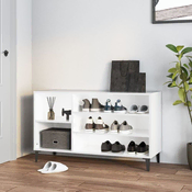 Vidaxl vidaXL Omarica za čevlje visok sijaj bela 102x36x60 cm