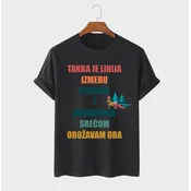 MAFIMI Majica Tanka je linija izmedu Pecanja i Odmaranja, Crna