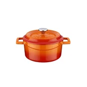 Cast iron saucepan, 14 cm, orange coloured, Trendy - LAVA