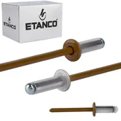 Aluminijaste odprte zakovice 4,8x12mm RAL 8003