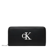 Calvin Klein Denarnica Bold Ck Long Zip Around LV04F1077G Črna