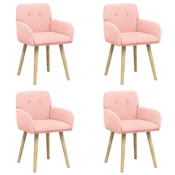 vidaXL vidaXL Jedilni stoli 4 pcs Bouclé Roza 59 x 57 x 85 cm, (5000296674)