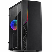 Kucište INTER-TECH B-02 Midi/ATX/RGB/Gaming/bez napajanja/crna
