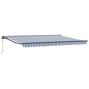 Vidaxl Okvir tende Modra in bela 450 x 300 cm Poliester s PU premazom