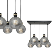 OMEGA BLACK/GOLD viseca lampa 5xE27 Pravokutnik