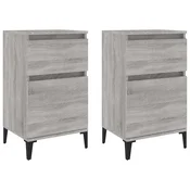 Vidaxl Nočna omarica 2 kosa siva sonoma 40x35x70 cm
