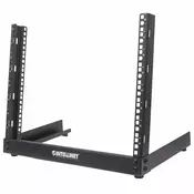 Intellinet Network Rack, Open Frame (Desktop), 8U, Flatpack, Black, 19, Three Year Warranty