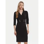 Rinascimento Cocktail obleka CFC0126151003 Črna Slim Fit