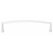 Drog za brisače za radiator, 50 cm, ukrivljen, bel - Bela - 24 - Jeklo - Aqualine - 500x125 mm