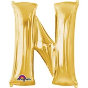Amscan Balon iz folije črka N 86 cm zlato