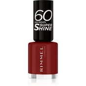 RIMMEL 60 Seconds Super Shine lak za nohte odtenek 320 Rapid Ruby 8 ml