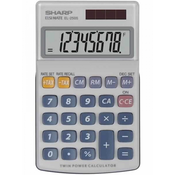 Kalkulator Sharp EL-250S, sivo-plavi, džepni, osam cifara