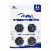 shumee Litijeva baterija CR2032 Akyga AKY2100 3V / 210mAh 4 kosi