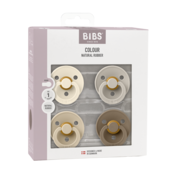 BIBS - Colour 4 pack 6-18m - Ivory/Sand/Vanilla/Dark Oak