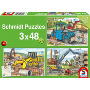 Schmidt - Puzzle 3x48 Na gradilištu - 40 - 99 dijelova