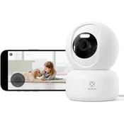 Woox notranja Wi-Fi kamera, 2K, 360°, barvni nočni vid, zaznavanje oseb/dojenčka
