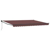Povlacivi tende Smeda 4 x 2 m Poliester i metal