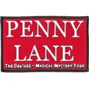 The Beatles Penny Lane Red Našitek za šivanje Red 96 x 60 mm
