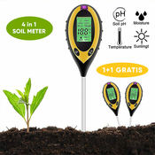 Tester zemlje 4 v 1 - Soiltesty (1+1 GRATIS)
