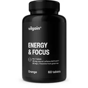Energy & Focus Tabs –? energijske tablete z okusom za podporo osredotočenosti in zmogljivosti, sladkane s steviol glikozidi, prehransko dopolnilo