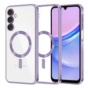 Ovitek Techsuit Luxury Crystal MagSafe za Samsung Galaxy A15 - svetlo vijoličen