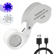 Sklopiva mini džepna baterija. led uv povećalo 60x za nakit i novčanice