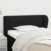 Vidaxl vidaXL Vzglavnik s krilci, črne barve 103x23x78/88 cm, blago