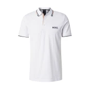 BOSS za moške. 50469102 Bela polo majica Paddy Pro (XL), Priložnostno, Bombaž, Kratek rokav, Trajnostni