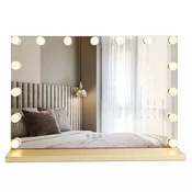 Stensko ogledalo LED HOLLYWOOD L.Gold