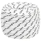Vidaxl vidaXL Pletena jadralna vrv bela 12 mm x 100 m poliester