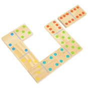 Set za igru Tooky Toy - Drveni domino za igru ??u dvorištu