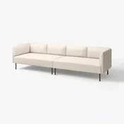 LILLEHEM 4-seda modularna zofa, Vissle/bež kovina