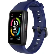 GS Silikonski pašček za Huawei Band 6/Honor Band 6, temno moder