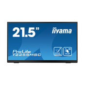 IIYAMA T2255MSC-B1 21.5inch IPS FHD PCAP 10P Touch Flat Bezel Free Glass HDMI DP 400cd/m2 USB Hub 2x 3.0 Speakers Bookstand