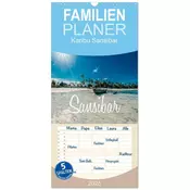 Familienplaner 2026 - Karibu Sansibar mit 5 Spalten (Wandkalender, 21 x 45 cm) CALVENDO
