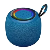 Bluetooth zvočnik 5W BT 5.0 moder z FM radiem, režo za spominsko kartico in ARGB osvetlitvijo