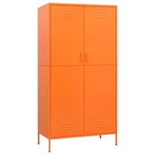 Vidaxl Garderobna omara oranžna 90x50x180 cm jeklo