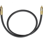 Oehlbach Cinch avdio priključni kabel [1x cinch vtič - 1x cinch vtič] 1 m antracitna pozlačeni kontakti Oehlbach NF 214 SUB