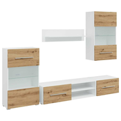 vidaXL vidaXL 5 kosov TV enote z LED osvetlitvijo Artisan Oak Engineered Wood, (21749165)