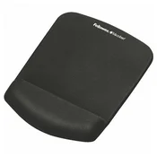 Podloga za miško z naslonom za zapestje, FELLOWES PlushTouch™, črna