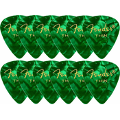 Fender 351 Shape Premium Picks Green Moto Thin 12 Pack