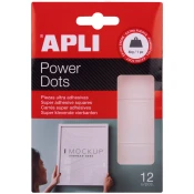 Samolepilni kvadratki, ekstra močni, 12 kosov/paket, dvostranski, APLI, 12 kosov