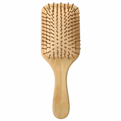 Generic Bambusova krtača, bambusova krtača za lase, lesena krtača za lase, okolju prijazna krtača za lase za ženske, moške in otroke, tanki dolgi kodrasti lasje, zdrava masaža lasišča (majhen kvadra, (21127301)
