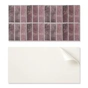 shumee Komplet potiskanih vinilnih ploščic z navpičnimi mozaičnimi črtami 10x40x20 cm