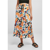 Womens satin midi skirt AOP magicmangoabstract