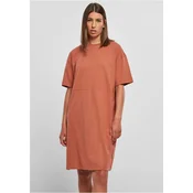 Womens dress with a slit tm. Orange